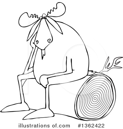 Royalty-Free (RF) Moose Clipart Illustration by djart - Stock Sample #1362422
