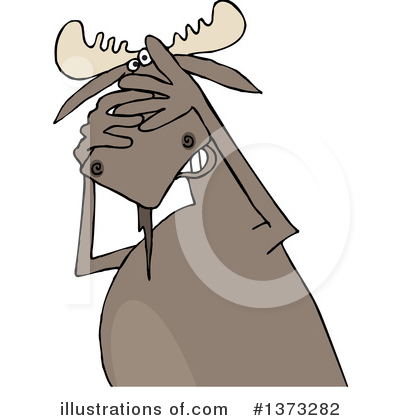 Royalty-Free (RF) Moose Clipart Illustration by djart - Stock Sample #1373282