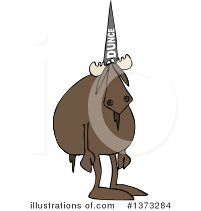 Royalty-Free (RF) Moose Clipart Illustration by djart - Stock Sample #1373284