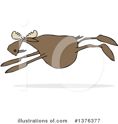 Royalty-Free (RF) Moose Clipart Illustration by djart - Stock Sample #1376377