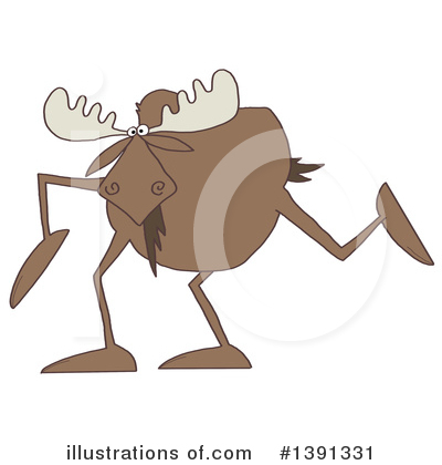 Royalty-Free (RF) Moose Clipart Illustration by djart - Stock Sample #1391331