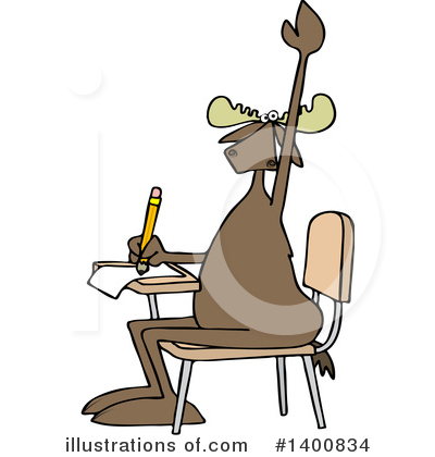 Royalty-Free (RF) Moose Clipart Illustration by djart - Stock Sample #1400834