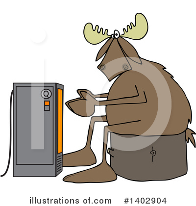 Royalty-Free (RF) Moose Clipart Illustration by djart - Stock Sample #1402904