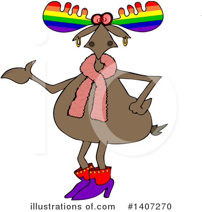 Royalty-Free (RF) Moose Clipart Illustration by djart - Stock Sample #1407270
