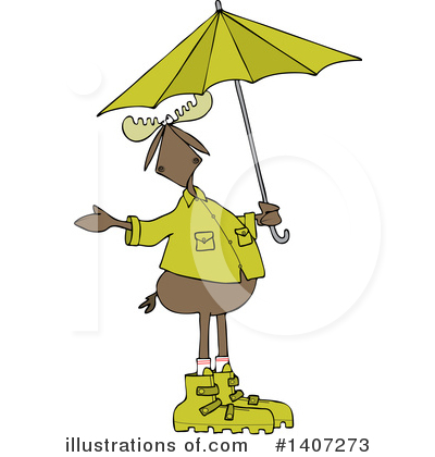 Royalty-Free (RF) Moose Clipart Illustration by djart - Stock Sample #1407273