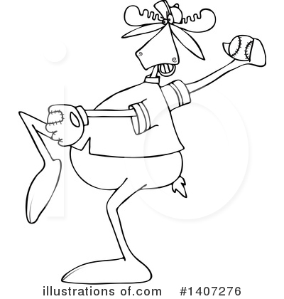 Royalty-Free (RF) Moose Clipart Illustration by djart - Stock Sample #1407276