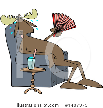 Royalty-Free (RF) Moose Clipart Illustration by djart - Stock Sample #1407373