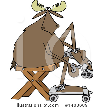 Royalty-Free (RF) Moose Clipart Illustration by djart - Stock Sample #1408689