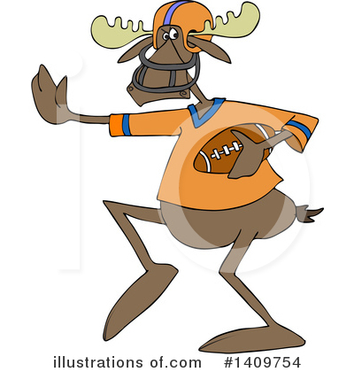 Royalty-Free (RF) Moose Clipart Illustration by djart - Stock Sample #1409754