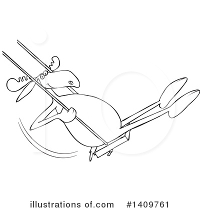 Royalty-Free (RF) Moose Clipart Illustration by djart - Stock Sample #1409761