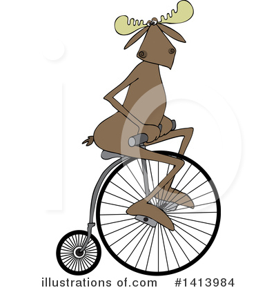 Royalty-Free (RF) Moose Clipart Illustration by djart - Stock Sample #1413984