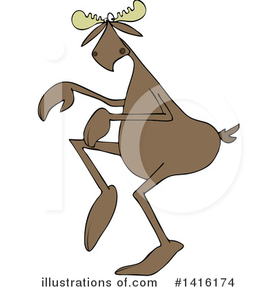 Royalty-Free (RF) Moose Clipart Illustration by djart - Stock Sample #1416174