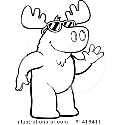 Royalty-Free (RF) Moose Clipart Illustration by Cory Thoman - Stock Sample #1418411