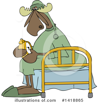 Royalty-Free (RF) Moose Clipart Illustration by djart - Stock Sample #1418865
