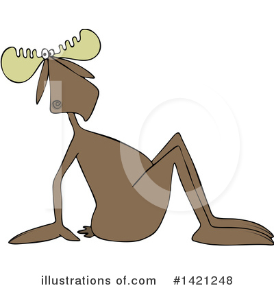 Royalty-Free (RF) Moose Clipart Illustration by djart - Stock Sample #1421248