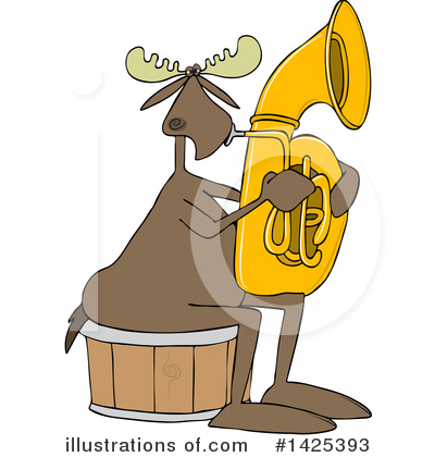 Royalty-Free (RF) Moose Clipart Illustration by djart - Stock Sample #1425393