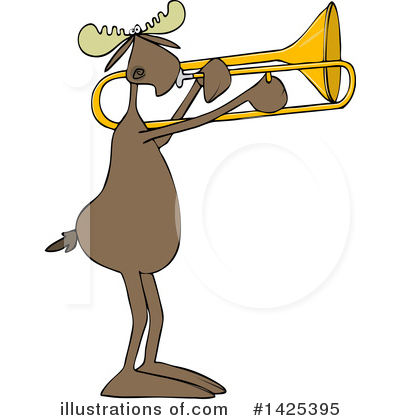 Royalty-Free (RF) Moose Clipart Illustration by djart - Stock Sample #1425395