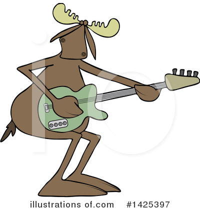 Royalty-Free (RF) Moose Clipart Illustration by djart - Stock Sample #1425397