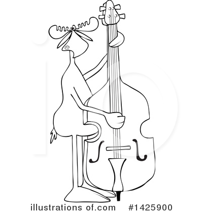 Royalty-Free (RF) Moose Clipart Illustration by djart - Stock Sample #1425900