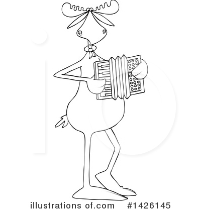 Royalty-Free (RF) Moose Clipart Illustration by djart - Stock Sample #1426145