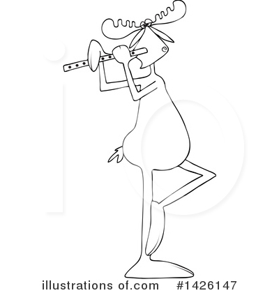 Royalty-Free (RF) Moose Clipart Illustration by djart - Stock Sample #1426147