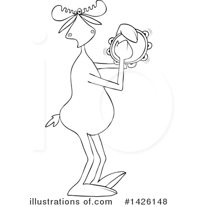 Royalty-Free (RF) Moose Clipart Illustration by djart - Stock Sample #1426148
