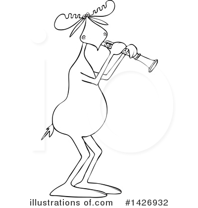 Royalty-Free (RF) Moose Clipart Illustration by djart - Stock Sample #1426932
