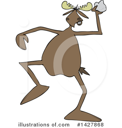 Royalty-Free (RF) Moose Clipart Illustration by djart - Stock Sample #1427868
