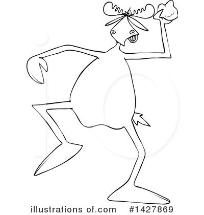 Royalty-Free (RF) Moose Clipart Illustration by djart - Stock Sample #1427869