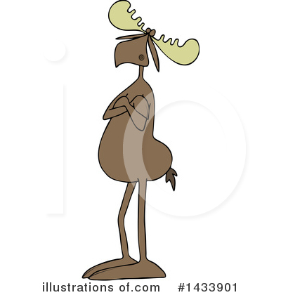 Royalty-Free (RF) Moose Clipart Illustration by djart - Stock Sample #1433901