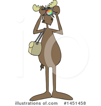 Royalty-Free (RF) Moose Clipart Illustration by djart - Stock Sample #1451458