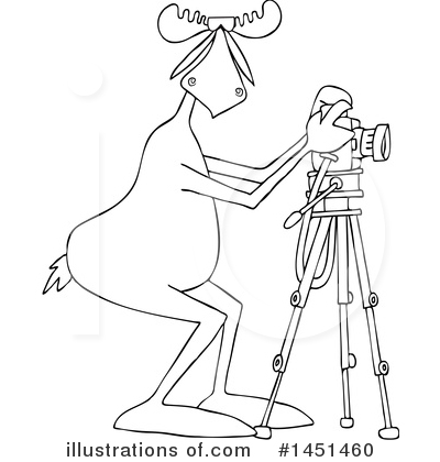 Royalty-Free (RF) Moose Clipart Illustration by djart - Stock Sample #1451460