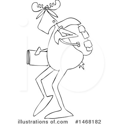 Royalty-Free (RF) Moose Clipart Illustration by djart - Stock Sample #1468182