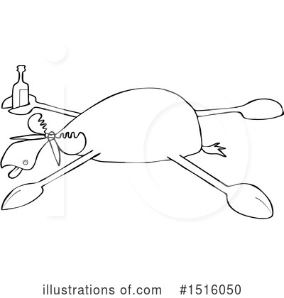 Royalty-Free (RF) Moose Clipart Illustration by djart - Stock Sample #1516050