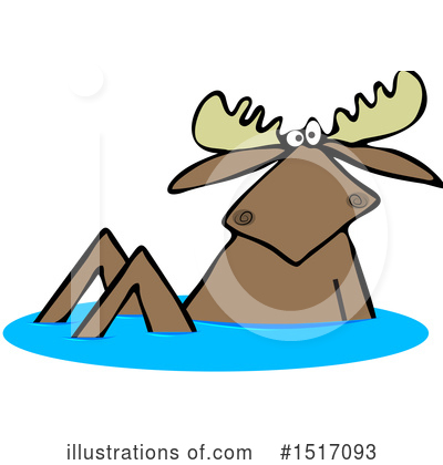 Royalty-Free (RF) Moose Clipart Illustration by djart - Stock Sample #1517093