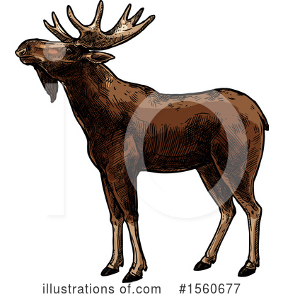 Moose Clipart #1560677 by Vector Tradition SM