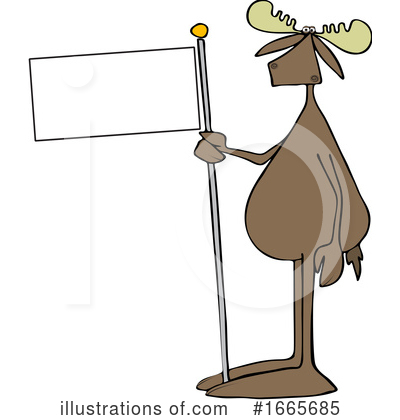 Royalty-Free (RF) Moose Clipart Illustration by djart - Stock Sample #1665685