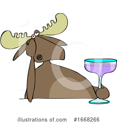 Royalty-Free (RF) Moose Clipart Illustration by djart - Stock Sample #1668266