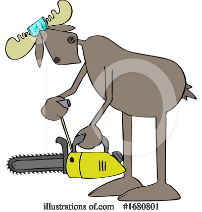 Royalty-Free (RF) Moose Clipart Illustration by djart - Stock Sample #1680801