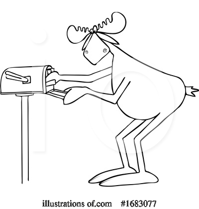 Royalty-Free (RF) Moose Clipart Illustration by djart - Stock Sample #1683077