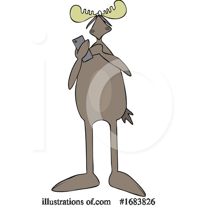 Royalty-Free (RF) Moose Clipart Illustration by djart - Stock Sample #1683826