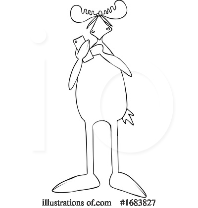 Royalty-Free (RF) Moose Clipart Illustration by djart - Stock Sample #1683827