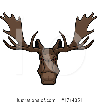 Royalty-Free (RF) Moose Clipart Illustration by Vector Tradition SM - Stock Sample #1714851