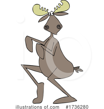 Royalty-Free (RF) Moose Clipart Illustration by djart - Stock Sample #1736280