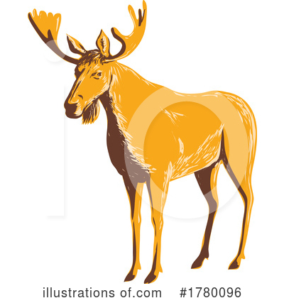 Royalty-Free (RF) Moose Clipart Illustration by patrimonio - Stock Sample #1780096