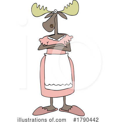 Royalty-Free (RF) Moose Clipart Illustration by djart - Stock Sample #1790442