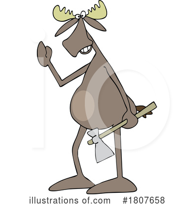 Royalty-Free (RF) Moose Clipart Illustration by djart - Stock Sample #1807658