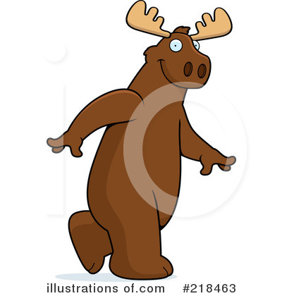 Royalty-Free (RF) Moose Clipart Illustration by Cory Thoman - Stock Sample #218463