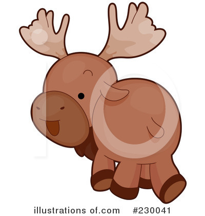 Royalty-Free (RF) Moose Clipart Illustration by BNP Design Studio - Stock Sample #230041