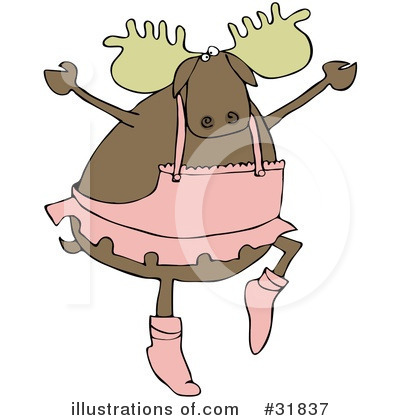Royalty-Free (RF) Moose Clipart Illustration by djart - Stock Sample #31837